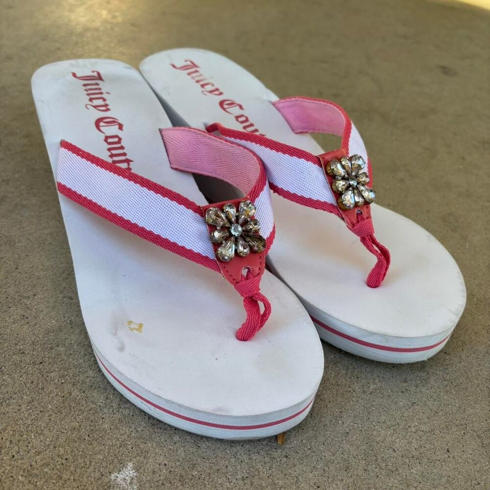 Juicy Couture Pink and White Sandals - Picture 3 of 5